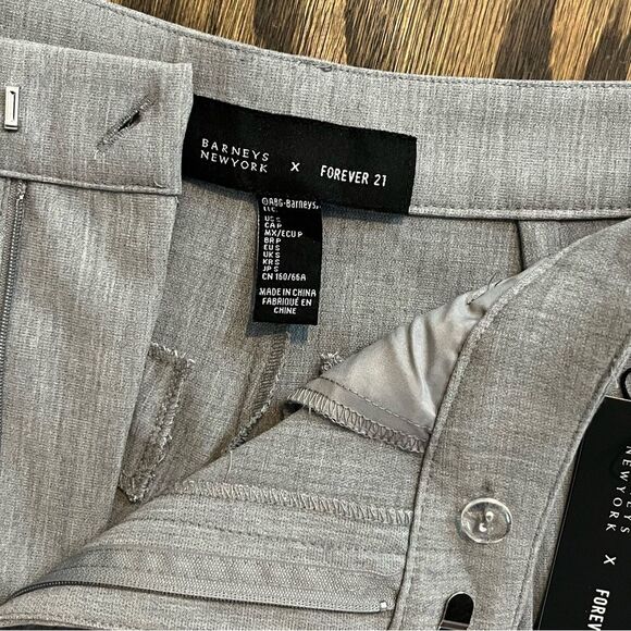 Barney's NYC x Forever 21 Collaboration Gray Trouser Pants Size Small NWT - Picture 9 of 12